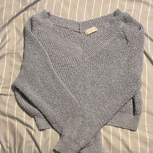 Altar'd State Light Lavender V-Neck Sweater